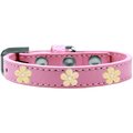 Mirage Pet Products Gold Flower Widget Dog CollarLight Pink Size 20 630-2 LPK20